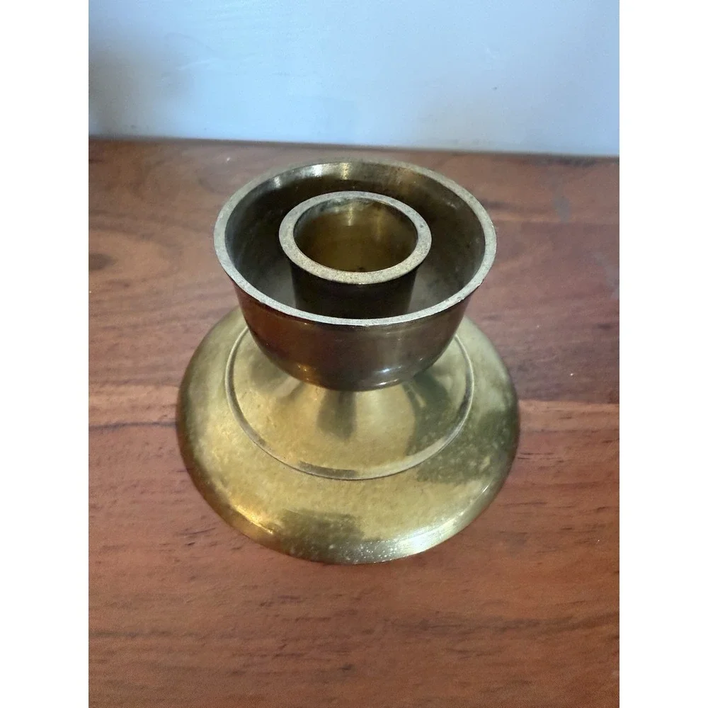 Vintage Solid Brass Candlestick Candle Holder 2